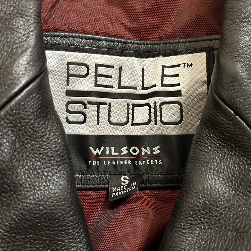Vintage Wilsons Leather blazer womens small black leather jacket - Picture 2 of 5